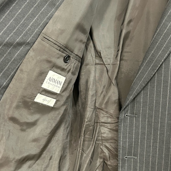 Armani Collezioni Grey Pinstripe Suit - Picture 15 of 16